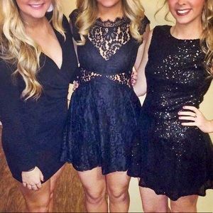 Black Lace Formal Dress